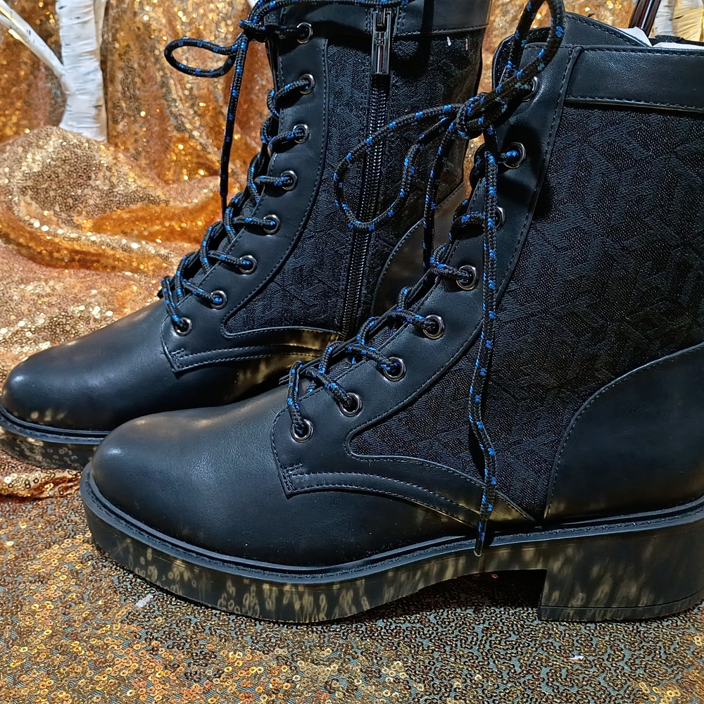 Tommy Hilfiger Black Combat Boots